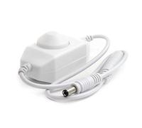 LitaElek DC 12V-24V 3A LED Strip Dimmer Switch Contrôleur Gradateur Bande LED SMD Gradateur Rotatif Ruban LED COB Commutateur Variateur Dimmable 5,5mm x 2,1mm Jack DC pour Lumières LED, Blanc