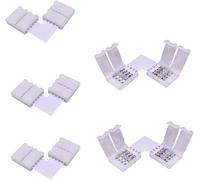 LITAELEK Lot de 5 Connecteurs/Raccords Rapides en L à Ruban LED RGB 5050 Connecteur d'angle de Bande LED Connecteur à Angle Droit 4 Broches pour SMD 5050 RGB LED Strip de 10mm de Large