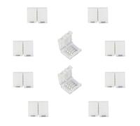 LITAELEK RGB 2835 Connecteur de Ruban LED Connecteur Rapides de Bande LED à 4 Broches pour Strip LED SMD 2835/3528 RGB imperméable et Non-imperméable de 8mm de Large, Soudage Gratuit (10pcs)