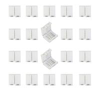 LitaElek RGB 5050 Connecteur de Ruban LED Connecteur Rapides de Bande LED à 4 Broches pour Strip LED SMD 5050 RGB imperméable et Non-imperméable de 10mm de Large, Soudage Gratuit (20pcs)