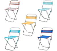 LiTaiJingNice Chaise pliante d'extérieur, chaise de camping portable, pour camping, trekking, randonnée, pêche, pique-nique, couleur aléatoire (couleur B)