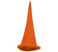 LiTaiJingNice Chapeau nain d'elfe de Noël, chapeau pointu de couleur unie, chapeau de nain de conte de fées de Noël, accessoire de costume (orange)