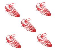 LiTaiJingNice Lot de 5 filets en nylon pour pot de vin, porte-bouteille de bière, rouge