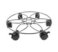 LiTaiJingNice Support de pot de fleurs avec roulettes, support de plantes roulant en pot avec 4 roulettes pour la maison et le jardin (noir/A)