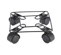 LiTaiJingNice Support de pot de fleurs avec roulettes, support de pot roulant avec 4 roulettes pour la maison et le jardin (noir/B)