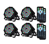 Litake Spot LED Par RGB, 36 LED, 4 pièces, lumière disco, télécommande DMX, activé pour scène DJ, fête, spectacle, bar, Halloween, Noël