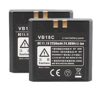 Litanki VB18 Batterie compatible avec Godox V850II, V860II, V850, V860 Series Speedlites, compatible avec VB19, 2250 mAh, 11,1 V, port de charge de type C, comprend un câble USB de type C