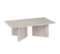 LITAR - Table basse rectangulaire couleur travertin gris 125 cm