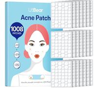 LitBear Patchs pour boutons en gros pack, 1008 pièces 3 tailles Hydrocolloïde Patchs pour boutons pour le visage pour couvrir les boutons, les imperfections et l'acné, adaptés à tous les types de peau