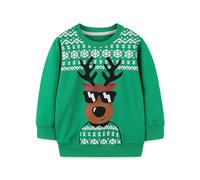 LitBud Bambin Pull Garçons Sweatshirt Vêtements pour Garçons Enfants Sportswear Noël Jumper Pullover T Shirt Vert Atomne Taille 3-4 Ans 4T Cadeaux De Action de grâces Action de grâces Noël Cadeaux