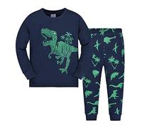 LitBud Garçons Pyjamas Ensemble 100% Coton Dinosaure Vêtements De Nuit Pyjama Longue Taille Ensembles de Pyjama pour Enfants Bambin 1-7 Ans