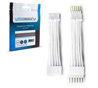 Litcessory Adaptateur Contrôleur à 6 Broches pour Philips Hue LightStrip Plus (Version Détachable, Blanc - STANDARD 6-BROCHES V3 / WiZ Lightstrip)
