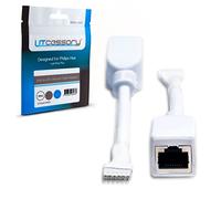 Litcessory Adaptateur de Câble Ethernet RJ45 à 6 Broches pour Philips Hue Lightstrip Plus (Lot de 2 - Une Paire, Blanc - Standard 6-Broches V3 / Wiz Lightstrip)