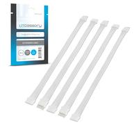 Litcessory Câble d'extension pour Philips Hue Lightstrip Plus (150mm, Lot de 5, Blanc - MICRO 6-BROCHES V4 / Solo Lightstrip)