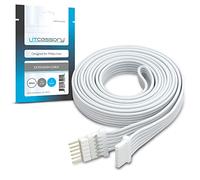 Litcessory Câble d'extension pour Philips Hue Lightstrip Plus (1m, Lot de 1, Blanc - MICRO 6-BROCHES V4 / Solo Lightstrip)