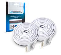 Litcessory Câble d'extension pour Philips Hue Lightstrip Plus (1m, Lot de 2, Blanc - STANDARD 6-BROCHES V3 / WiZ Lightstrip)