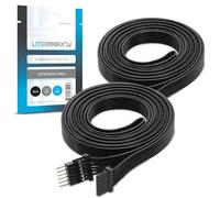 Litcessory Câble d'extension pour Philips Hue Lightstrip Plus (1m, Lot de 2, Noir - MICRO 6-BROCHES V4 / Solo Lightstrip)