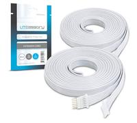 Litcessory Câble d'extension pour Philips Hue Lightstrip Plus (3m, Lot de 2, Blanc - MICRO 6-BROCHES V4 / Solo Lightstrip)