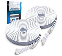 Litcessory Câble d'extension pour Philips Hue Lightstrip Plus (3m, Lot de 2, Blanc - STANDARD 6-BROCHES V3 / WiZ Lightstrip)