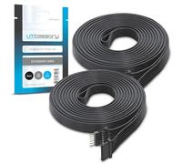 Litcessory Câble d'extension pour Philips Hue Lightstrip Plus (3m, Lot de 2, Noir - MICRO 6-BROCHES V4 / Solo Lightstrip)