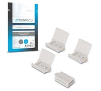 Litcessory Connecteur 6 Broches à Extrémité Coupée Connecteur pour Philips Hue Lightstrip Plus (Lot de 4, Blanc - MICRO 6-BROCHES V4 / Solo Lightstrip)