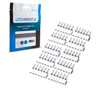 Litcessory Connecteur 6 Broches à Extrémité Coupée Connecteur pour Philips Hue Lightstrip Plus (Soudable) (Lot de 10, Blanc - STANDARD 6-BROCHES V3 / WiZ Lightstrip)