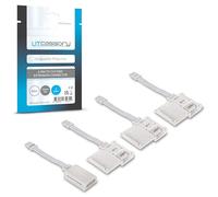 Litcessory Connecteur de Câble d'extension 6 Broches à Extrémité Coupée pour Philips Hue Lightstrip Plus (50mm, Lot de 4, Blanc - MICRO 6-BROCHES V4 / Solo Lightstrip)