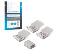 Litcessory Connecteur Extrémité Coupée à Extrémité Coupée pour Philips Hue Lightstrip Plus (Lot de 4, Blanc - MICRO 6-BROCHES V4 / Solo Lightstrip)