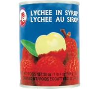 Litchi / Lychee thaïlandais au sirop en conserve - Marque Coq - Fruits exotiques - 565G (2 boîtes)