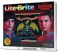 Lite Brite Stranger Things Special Edition, Best of 4 Seasons - Featuring Icons & Themes from The Popular Netflix Series - Includes 12 HD Stranger Things Templates and 650 Colorful Micro Pegs