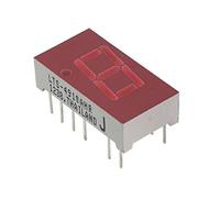 Lite On LTS-4980AHR Lot de 15 écrans LED à chiffres simples 7 segments 14 broches PDIP 9,8 mm x 5,08 mm x 18,75 mm