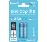 lite,piles rechargeables AAA/Micro,lot de 2,capacité de min. 550 mAh,piles Ni-MH,prêt à l'emploi,rechargeables jusqu'à 3000 fois,emballage sans plastique,lite,bleues