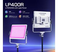 Litemons Lp400R Rgbw Led Video Light, Cct Bicolore Température 1800K-10000K 36W Panneau Lumineux Avec Mode Hsi Et Mode Gel, 14 Effets De Lumière, Contrôle App De Soutien[Z4860]