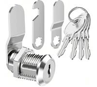 Litensh 16mm serrure boite aux lettres en avec clé identique, verrou de tiroir, d'armoire, armoire fermeture à clé verrous de placard, verrous à came, serrure casier meuble barillet