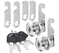 Litensh 2 Pièces 20mm Serrure boite aux lettres, serrures à levier, serrure de portes d'armoire de casier, verrous porte de placard avec clés, serrure à came casier verrou pour tiroir armoire meuble