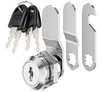 Litensh 20mm Serrure de boîte aux lettres avec 4 clés, serrure de tiroir serrures de Casier serrures à levier d'armoire, verrou placard verrou à came verrous meuble