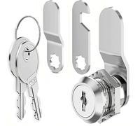 Litensh 20mm serrure de boîte aux lettres avec clé différentes, verrou à came, serrures meuble, serrures placard, verrou placard, serrure casier verrous pour tiroir verrous pour porte d'armoire