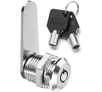 Litensh 25mm Serrure à came tubulaire filetée avec clés différentes, serrure de boîte aux lettres serrures de porte verrous de tiroir verrous de armoire meuble verrou placard verrou casier