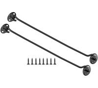 Litensh 2PCS crochets de porte de grange acier inoxydable, 14 inch crochet et loquet à œillet de cabine, verrou serrure de porte crochet de fenêtre pivotant pour porte coulissante, chambre à coucher