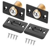 Litensh 2pcs Loquet à Bille de Porte, Réglable Fermeture à Bille Verrou de Boule de Porte en Acier Inoxydable Loqueteau à Bille Fermoir Loquet Bille Roller Ball Meubles Loquet de Porte noir