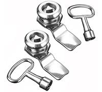 Litensh 2PCS verrou de boîte aux lettres clef triangle de compteur électrique à gaz avec clé triangulaire, serrure à came filetée, Boite pour boîte aux lettres, armoire, tiroir, meubles