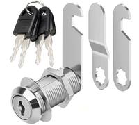 Litensh 35mm Serrure de boîte aux lettres avec 4 clés, serrure de tiroir serrures de Casier serrures à levier d'armoire, verrou placard verrou à came verrous meuble