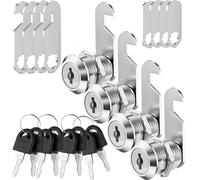 Litensh 4 Pièces 20mm Serrure boite aux lettres, serrures à levier, serrure de portes d'armoire de casier, verrous porte de placard avec clés, serrure à came casier verrou pour tiroir armoire meuble