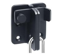 Litensh Acier Inoxydable Loquet Coulissante Serrure Volet Loquet Porte Verrou Portail pour abri de jardin, salle de bain, garage, fenêtre, ouverture à gauche Ouverture gauche Noir S