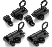 Litensh Automatique Verrou de Porte, Loquet à Ressort Loquet de Porte Verrouillage de porte à ressort Verrouillage de boulon élastique Boulon à Rebond pour les Fenêtres Portails (Black - 4Pack)