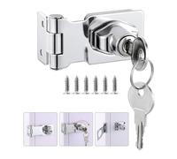 Litensh Cadenas à loquet en placard avec clés identiques, verrou de tiroir, d'armoire, armoire fermeture à clé de placard, moraillon de verrouillage,de boîte aux lettres (2.5 Inch)