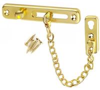 Litensh Chaîne de Porte de Sécurité acier inoxydable, Limiteur de Porte Étroit Serrure Verrou Portes Anti-Vol à Ressort, Chaîne de Sécurité de Protection, Verrou Coulissant pour Fenêtres Hôtels doré