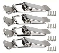 Litensh Fermoir de tension en acier inoxydable avec vis, fermoir à levier de 56 mm, loquet à ressort à bascule, clip de serrage, fermeture de boîte, capuchon de verrouillage pour boîte à outils