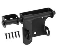 Litensh Loquet de Portail Coulissant Avec trou de Cadenas, Verrou de Porte Verrou Porte Coulissante, 6 Inch Verrou Porte Interieure Serrure Porte, Loquet Porte avec Trou pour Cadenas 15,2 cm (Noir)