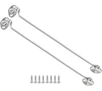 Litensh Lot de 2 loquets à crochet et à œillet pour porte de grange d'armoire, crochet de porte de portail et loquet à œillet, crochet pivotant pour fenêtre, chambre à coucher, salle de bain (35,6 cm)